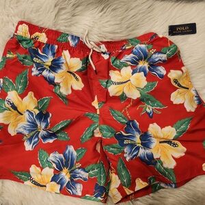 Flower polo swim shorts
